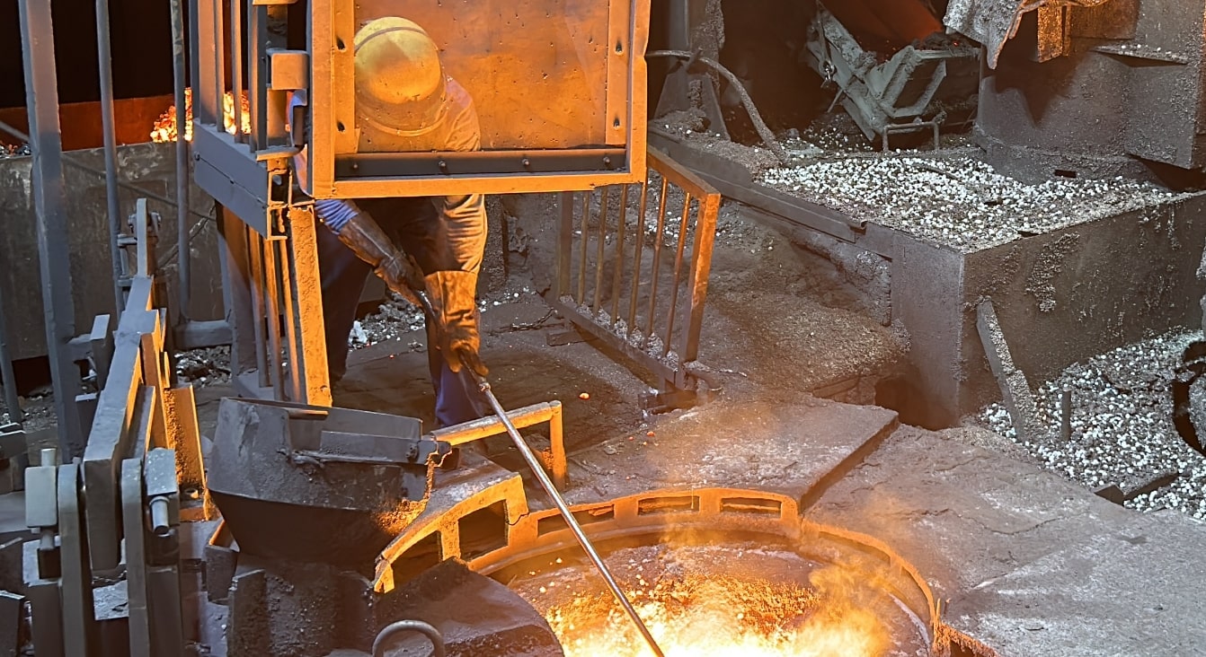 実験している様子